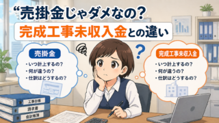 「売掛金じゃダメなの？」完成工事未収入金との違い・仕訳・経審への影響まで一気にわかる