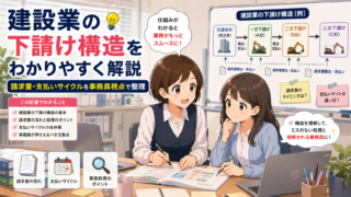建設業の下請け構造をわかりやすく解説｜請求書・支払いサイクルを事務員視点で整理