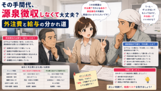 その手間代、源泉徴収しなくて大丈夫？外注費と給与の分かれ道