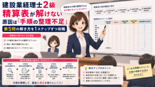 建設業経理士2級 精算表が解けない原因は「手順の整理不足」|第5問の解き方を1ステップずつ攻略